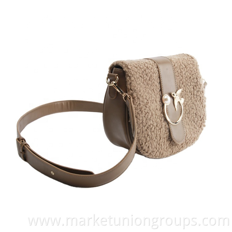 The New Winter Sherpa Shoulder Crossbody Bag For Ladies